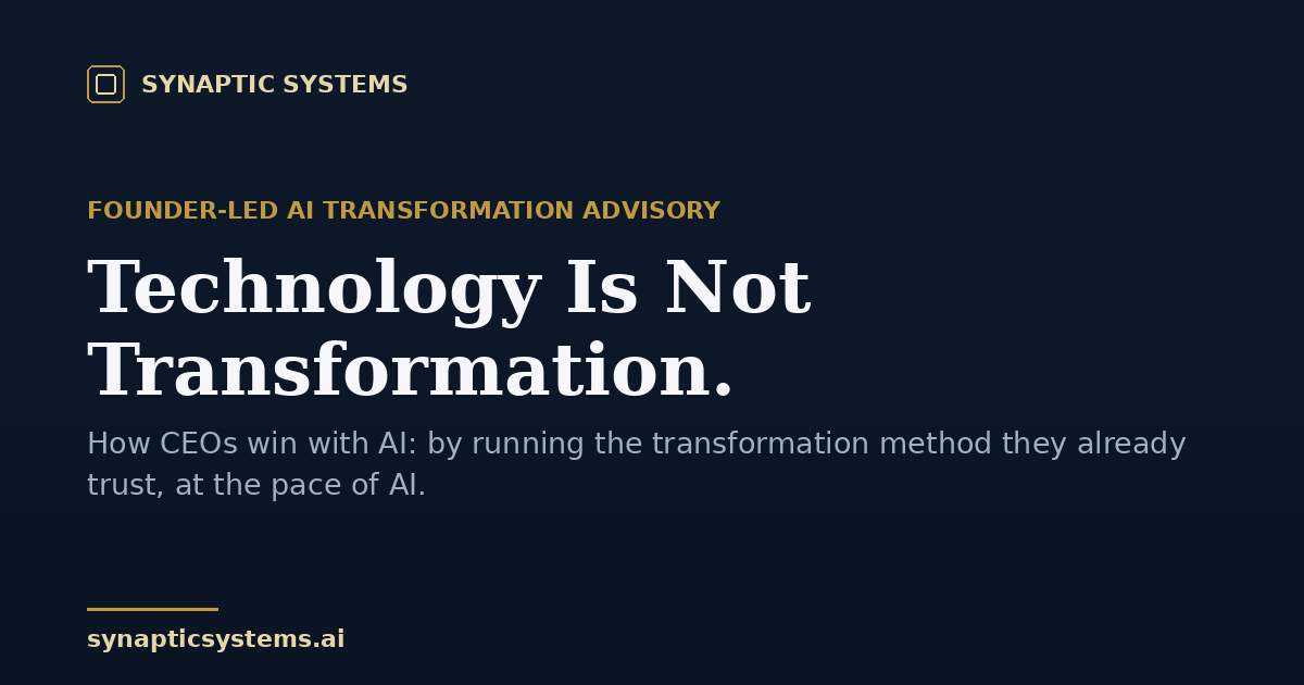 Synaptic Systems: AI Transformation Consulting for CEOs
